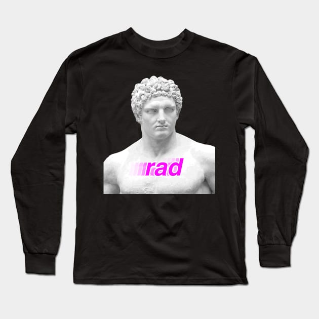 Rad - 90s Aesthetic Greek Bust | Vaporwave Long Sleeve T-Shirt by MeatMan